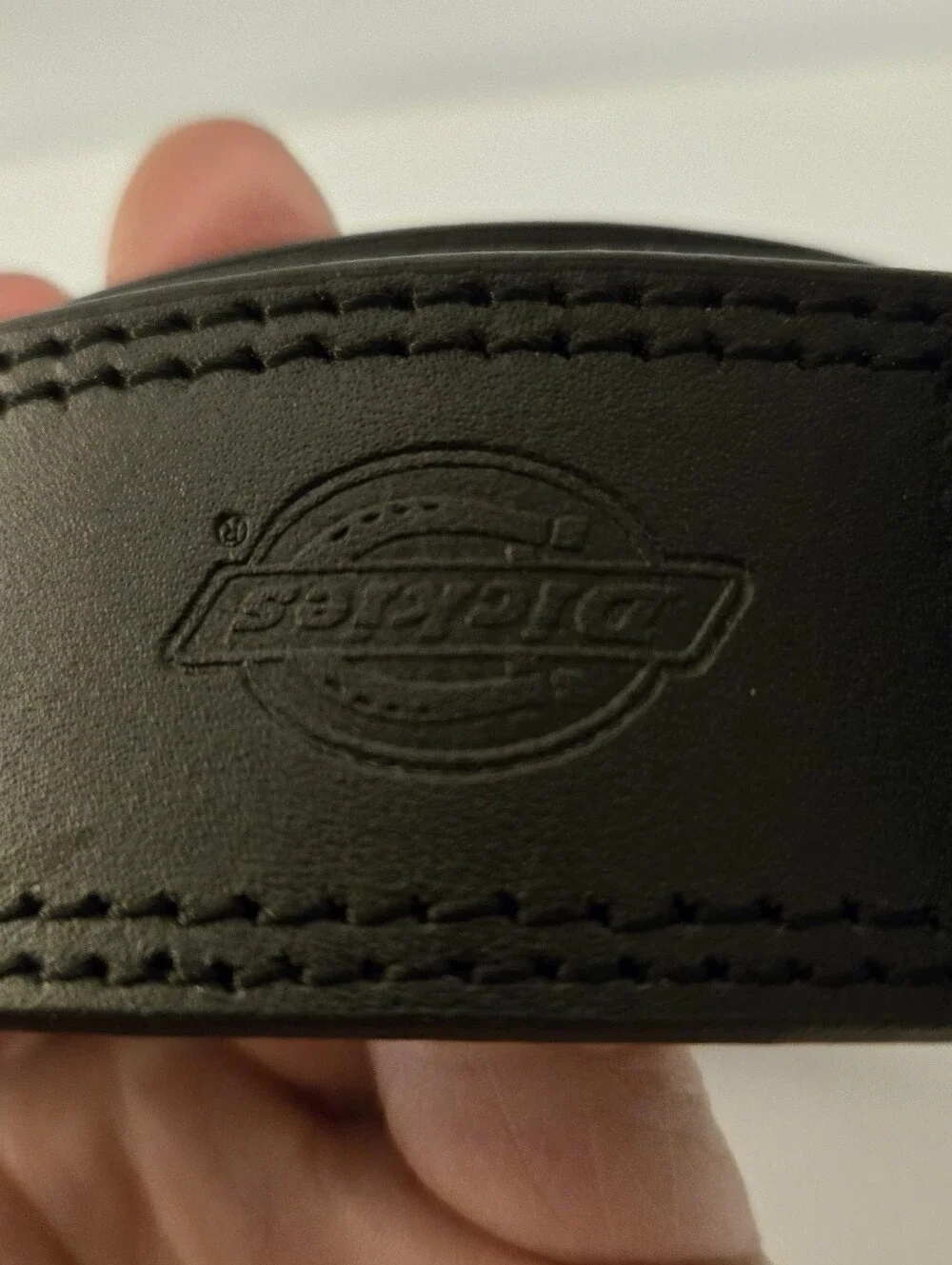 Dickies Mens Black Leather Belt 1.5